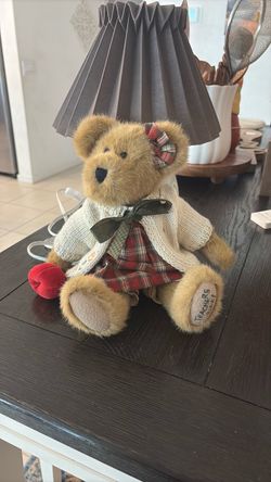 vintage Boyds Bears Miss Macintosh "Teachers Rule" Plush Bear from the late 1990s or 2000