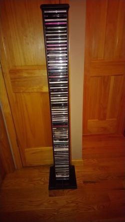 CD Tower with CDs