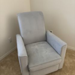 Evolur Harlow Upholstered Power Glider Recliner with USB Charging – Rocking & 275° Swivel