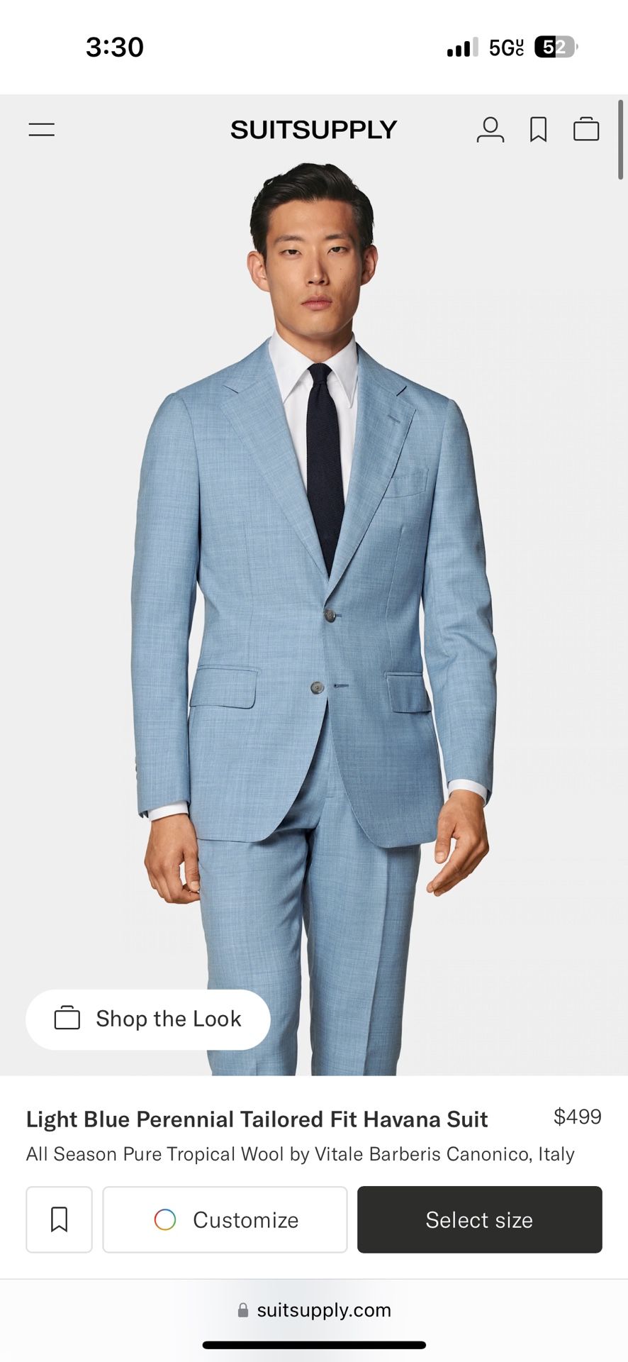 Light Blue Tailored Suit 