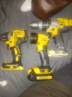 Dewalt drills and flashlight