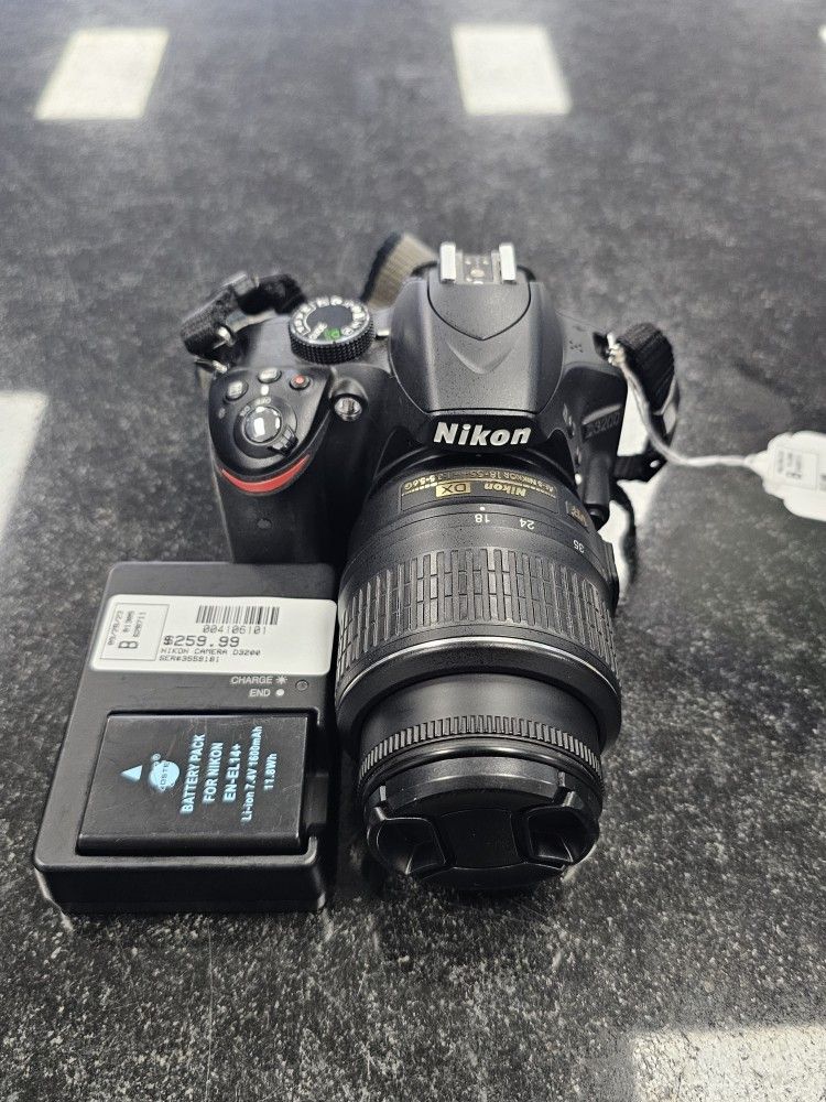 Nikon Camera D3200 With Two Batteries And Charger. ASK FOR RYAN. #00(contact info removed)