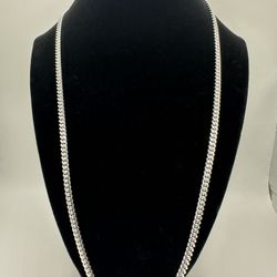 24” Miami Cuban Chain – 4mm Solid 925 w/ Box Lock