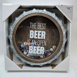 Wall-mounted Bottlecap Catch 15x15 Walk Art