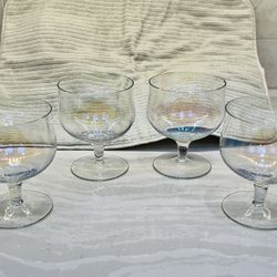 Iridescent Clear coupe glass