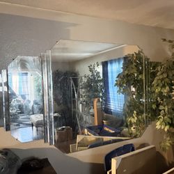 Glass Mirror Set For Sale. $300 Or Best Offer 
