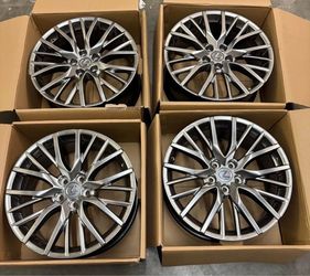 20” SQUARED SET LEXUS F SPORT STYLE HYPER BLACK WHEELS RIMS 20x8 +30 (5x114.3) CB: 60.1
