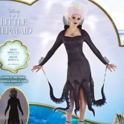 Little Mermaid Ursula glow I the dark costume with wig Set
