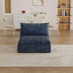New Cloud Sofa,Corduroy Fabric,Deep Seat Couches,Double-layer design,Removable Cushion,DIY,Blue