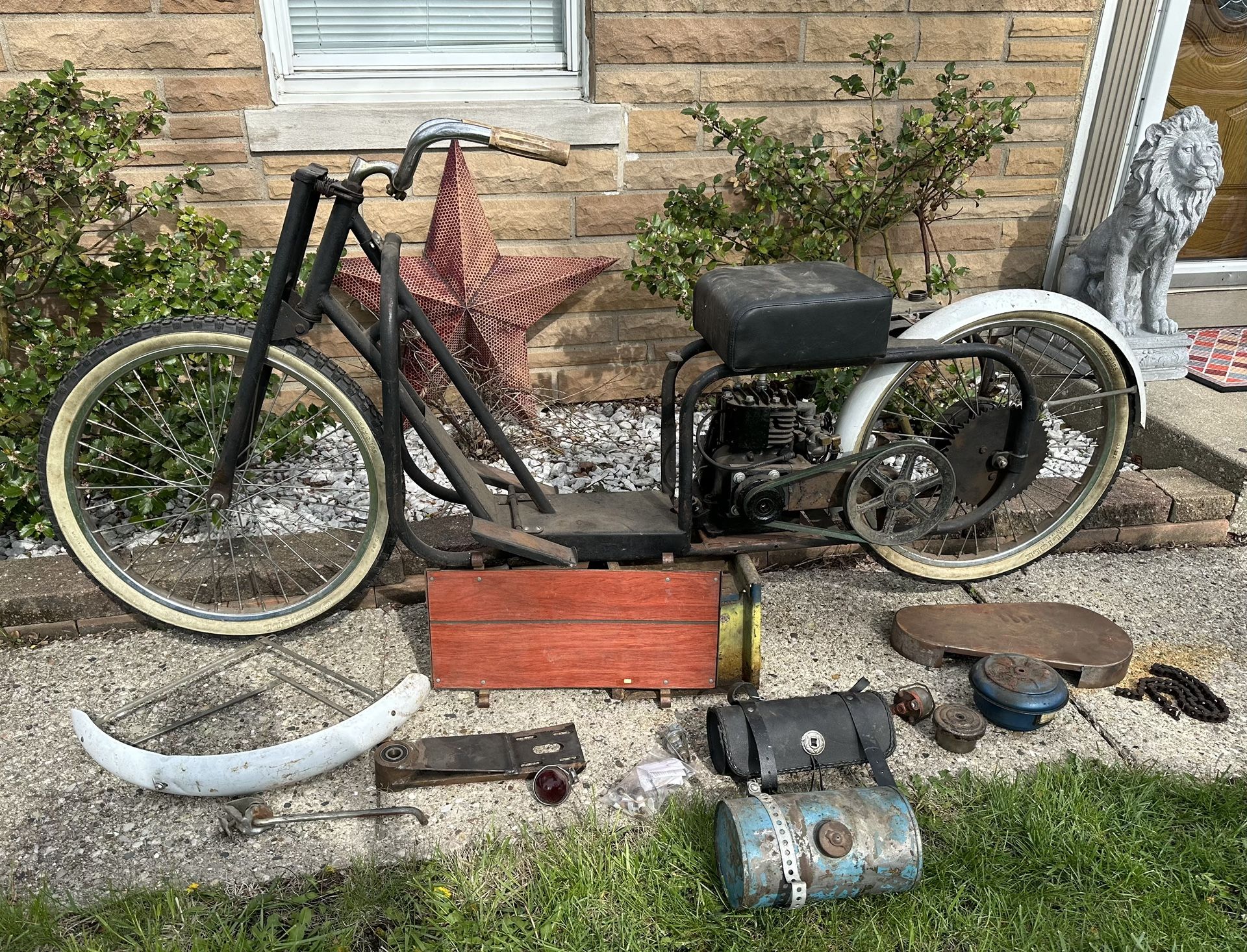 1946 Safti-Cycle Antique Vintage Scooter Project Model 509