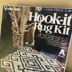 Vintage Vogart Crafts “Hook-it-Rug-Kit” (Royal Aztec Style) 20x27 (style #4306) (Brand new in Box)