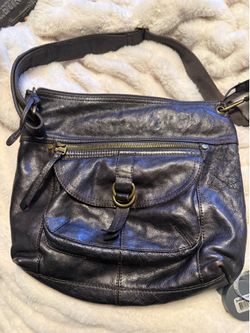 Fossil leather shoulder bag