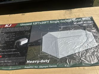 12x20 Single Metal Garage