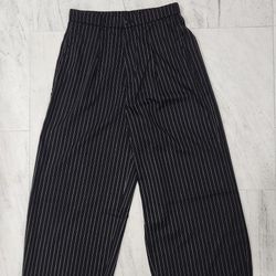 Insane vintage baggy relaxed fit black Jeans with white pinstripe. Waist 30