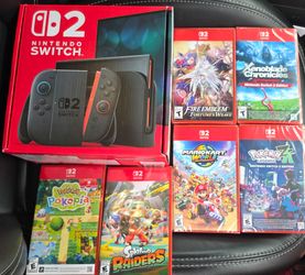 Nintendo Switch 2 plus 6 Games Pokemon, Mario Kart, Fire Emblem, Star Fox, xenoblade, Splatoon