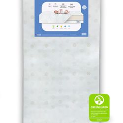 Delta Children Twinkle Galaxy Dual Sided Crib And Toddler Mattress - Premium Sustainably Sourced Fiber Core - Waterproof - GREENGUARD Gold Certified (