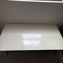 Modern Parker Coffee Table – White Top w/ Open Shelf (Madison Park)