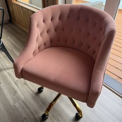 Pink Rolling Chair