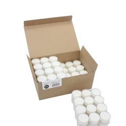 Bulk 96 Pack Unscented Smokeless Long Burning Clear Cup Tea Light Candles 8Hr