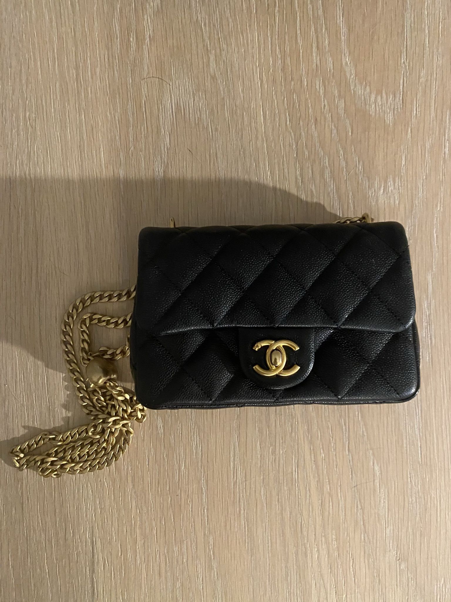 Black Chanel Bag (Seasonal Sweetheart Pearl Crush)