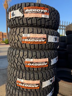 265/70r17 Arroyo RT tires nuevas con 50,000 millas de garantÃa las 4