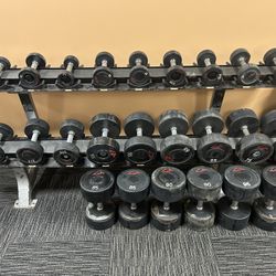 Round Head Rubber Dumbells 