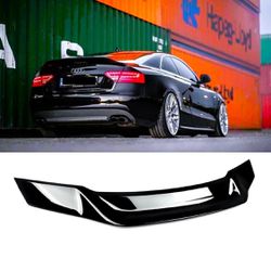 Audi A5 B8 8T Coupe Rear Gloss Black Ducktail Boot Spoiler Lip Wing Kit 08-16
