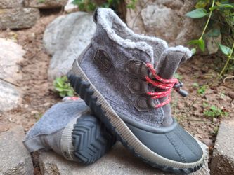 Nice Womens 5 Sorel Out N About Duck Boots Gray Waterproof/Felt