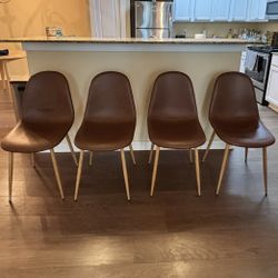 Faux Leather Upholstered Chairs 