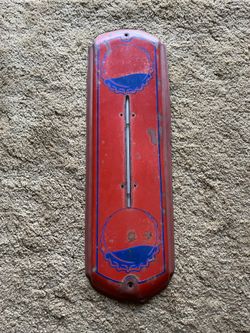 Vintage Pepsi Cola Metal Thermometer  Advertising Sign