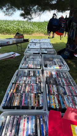 Bulk load of over 2,000 DVDs