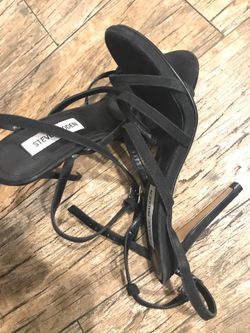 Black suede steve Madden heels size 7.5