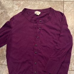 Purple Kate Spade Cardigan Sweater