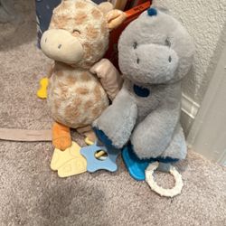 Giraffe and Dino Baby Stuffed Animal 