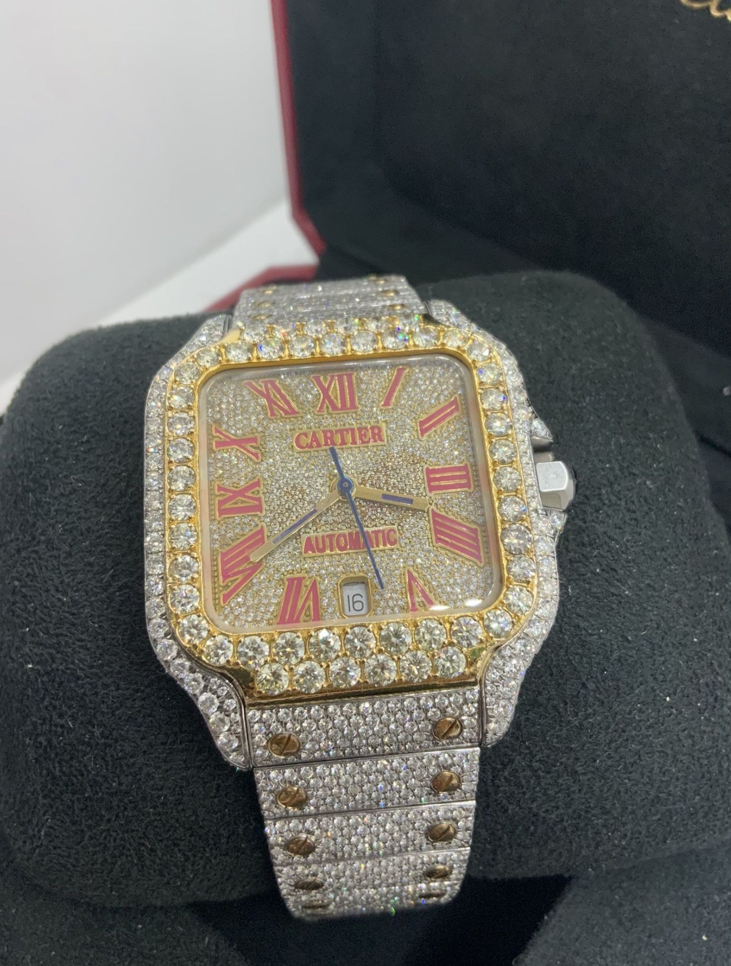 Cartier Santos 4072 Full Diamond Watch Now Available At Luanda Cash, Watch & Box Only