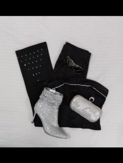 2pc Black Dress Pants Suit 