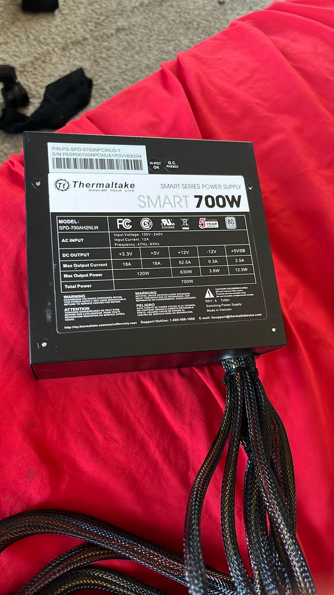 Thermaltake 700w Smart Series 80 Plus