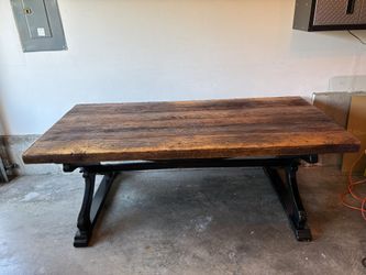 Unique reclaimed wood dining table