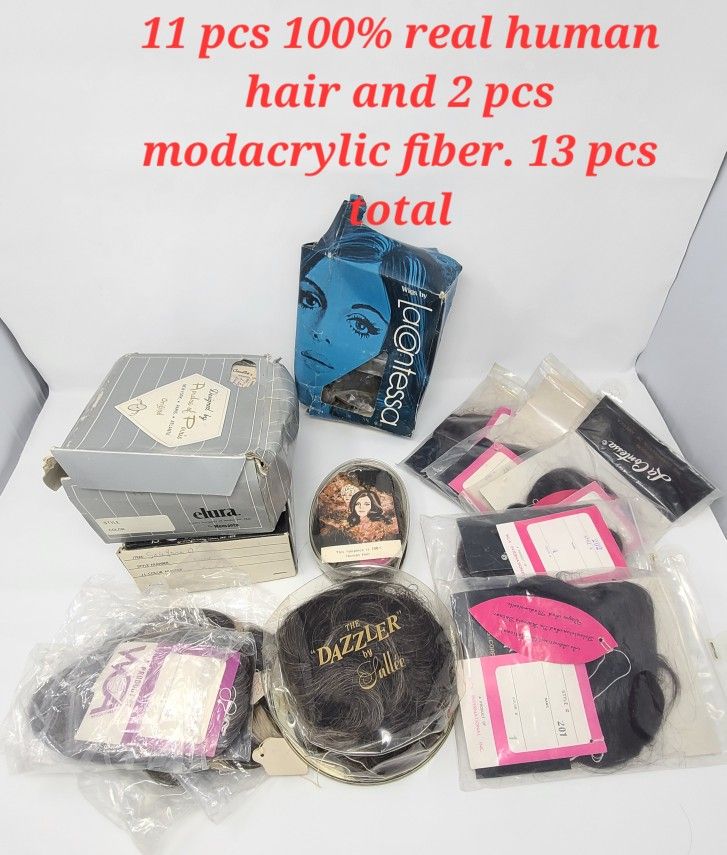 Lot Of Wigs And Hair Pieces . Most Real Human Hair