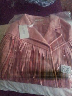 Reverof Mauve Fringe Jacket Size Small