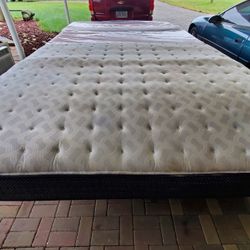 King Size Bed Mattress And Split Box Springs. Delivery Available