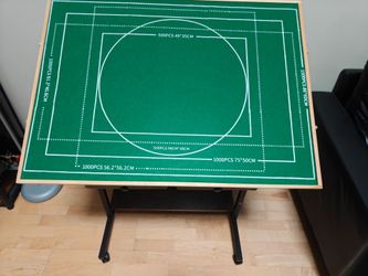 Adjustable Wooden Jigsaw Puzzle Table with side draw