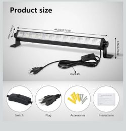 1 Pack 24W LED Shop Light, Plug in Garage Light with 6.5FT Cord and On/Off Switch, 6000K 5400LM Work Shop Lighting for Garage Workshop Warehouse Facto