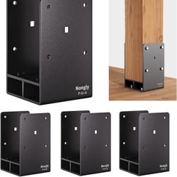 Wood Post Base, Heavy Duty Non-Flange Stainless Steel Metal Construction Elements Post Anchor with Air Flow Channel Fence Post Anchor Base for Deck Ra