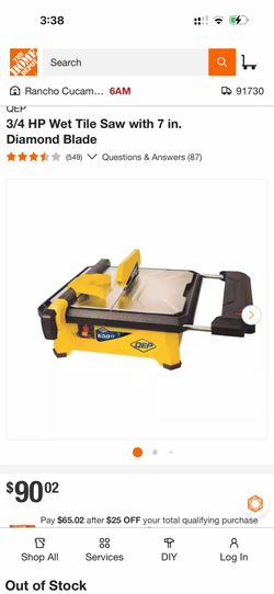The QEP 650XT (or 650-XT) is a budget-friendly 7-inch portable wet tile saw