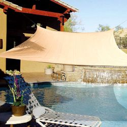 Square 20ft X 20ft Sun Shade Sail Uv Top Canopy 