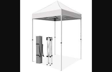 INTER HUT 5x5 Pop Up Canopy Tent White Portable Instant Shelter (New)