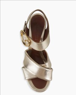 See by Chloe Gold leather metallic size 9.5