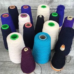 L: Assorted Lots Cone Yarn Machine Knitting, Weaving, Crochet