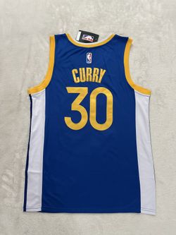 Medium Steph Curry Stitched Blue Warriors Jersey #30